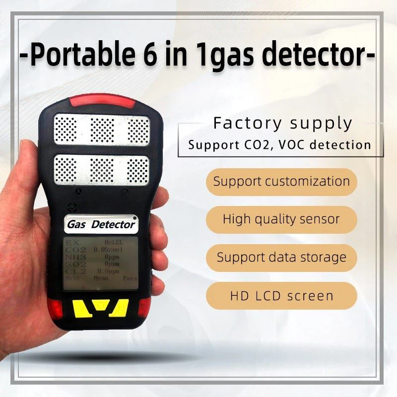 6 in 1 gas detector